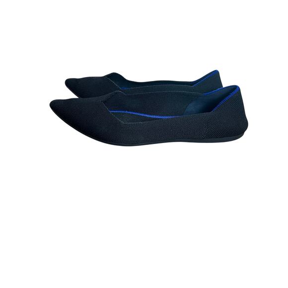 Rothy's | Size 8.5 The Point Flats Black with Blue Trim Slip-On - Picture 8 of 8